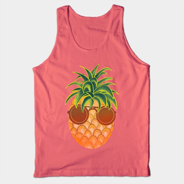 Cool pineapple with sunglasses Tank Top by Mimie20